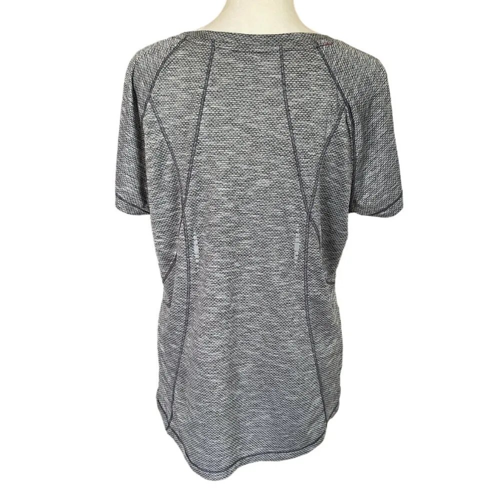 women's XL gray heather stretchy pullover short sleeve crew neck t-shirt - Image 4