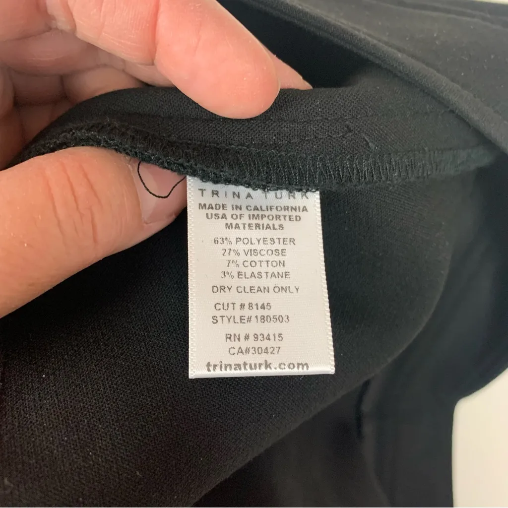 Trina Turk size 14 Black cropped gem lined trouser pants rhinestones new - Image 7