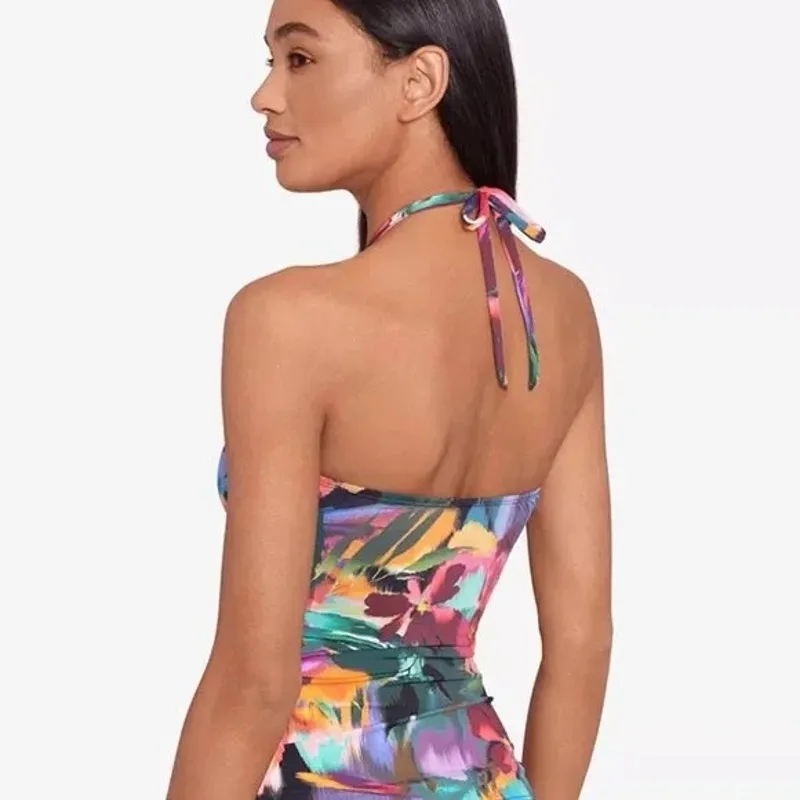 LAUREN RALPH LAUREN Jungle Paradise Tankini Swim Top Hipster Bottom Set NWT 6 4 - Image 3