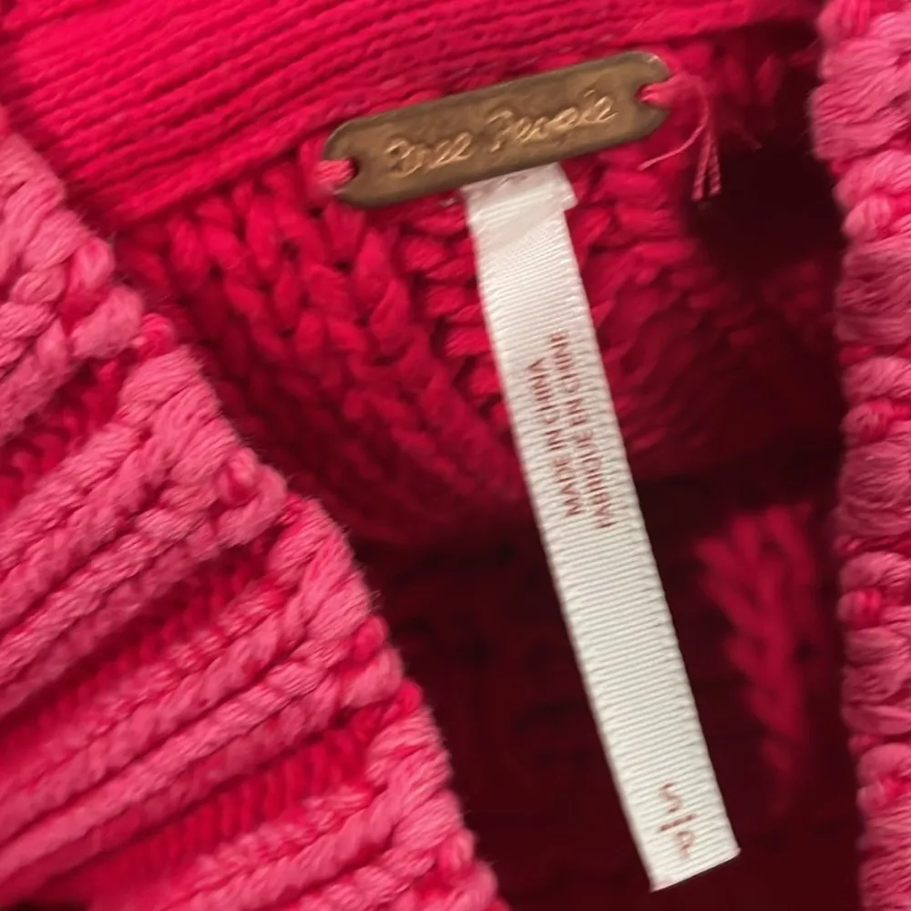 Free People Sweetheart Sweater Candy Blossom Pink Balloon Sleeve Small - Image 8