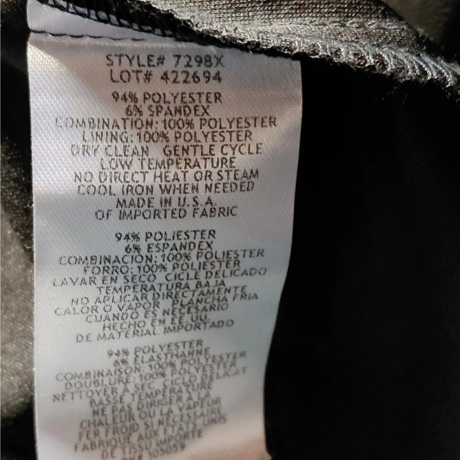 Xscape Formal Evening Gown Size 4 Black Cocktail Party Wedding Guest Dress Prom - Image 15