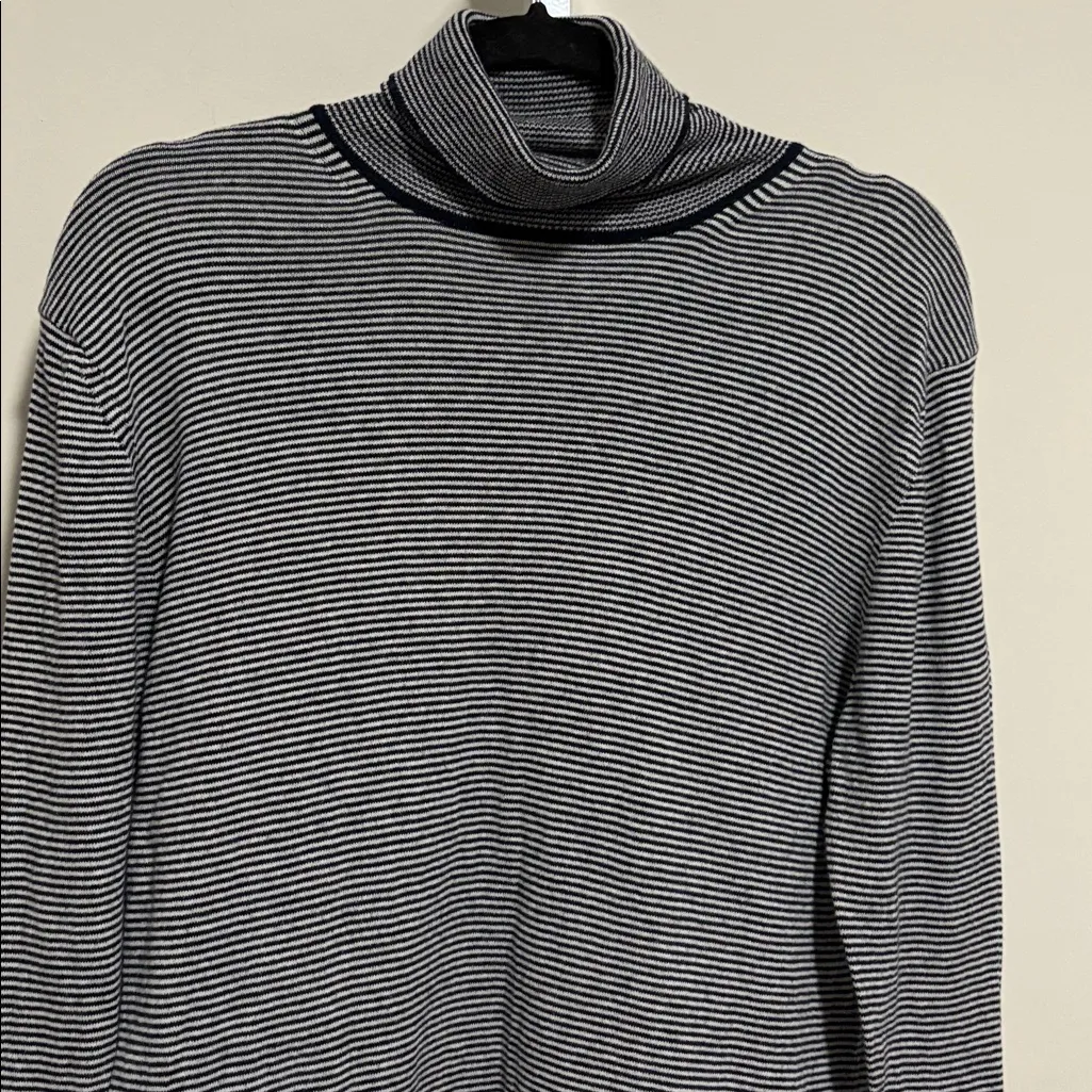 Scotch & Soda Men's Turtleneck Sweater - Black and White Stripes - Image 3