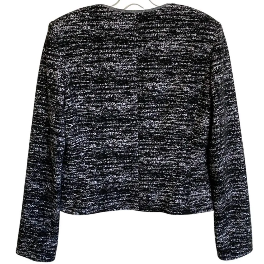 Calvin Klein Jacket Womens 8 Black White Blazer Full Zip Career Classic Business - Image 9