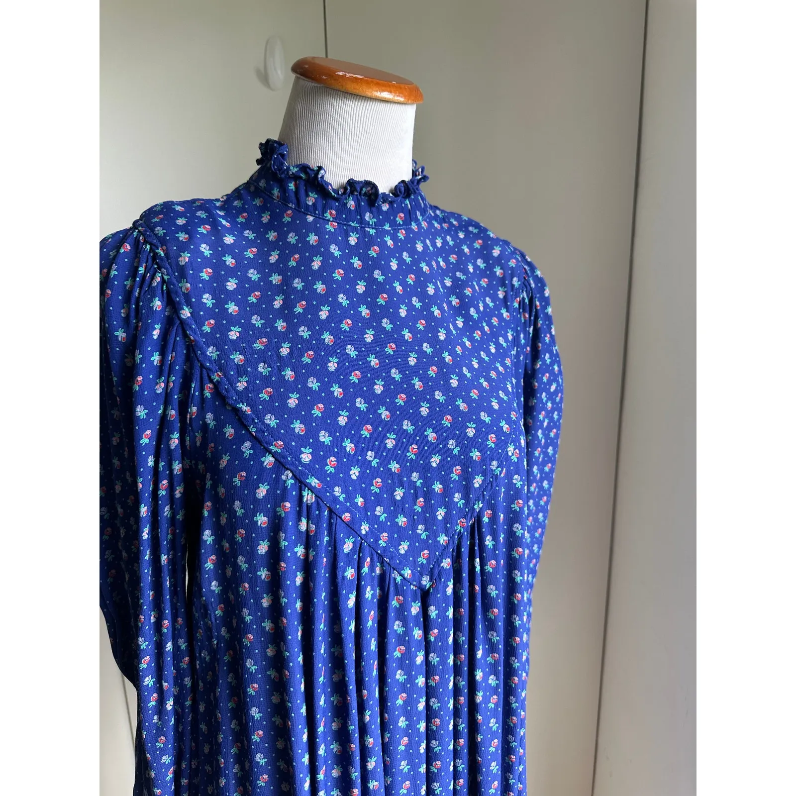 Vintage 80s Womens Midi Dress Size M 6 - Image 2