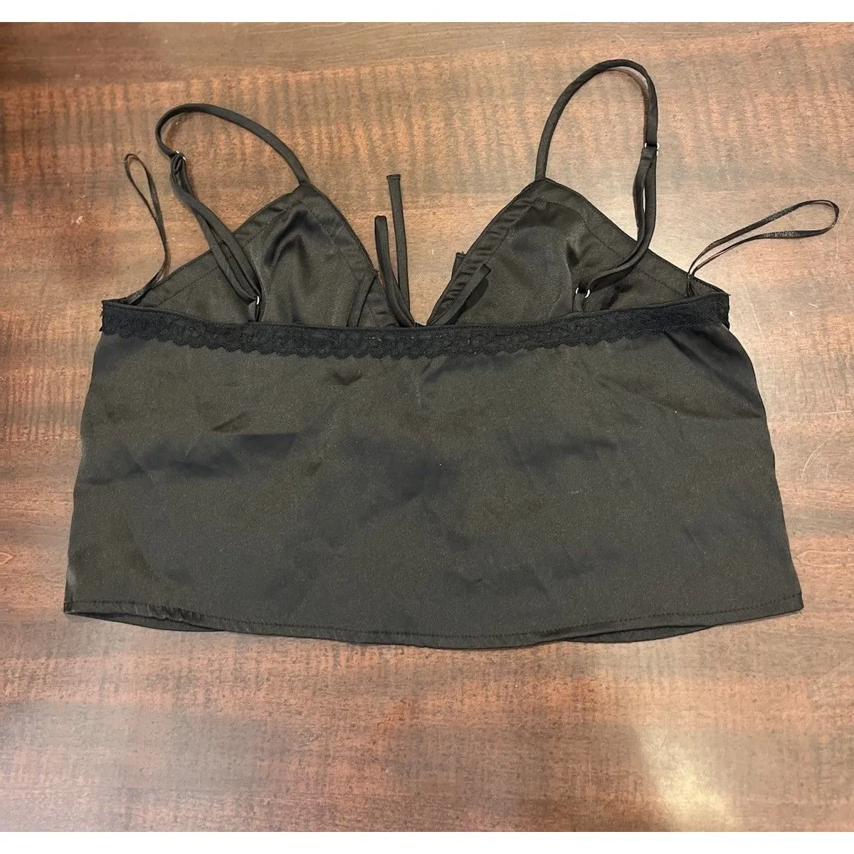 Love Tree Women’s Tank Top Large Adjustable Straps Black - Image 2