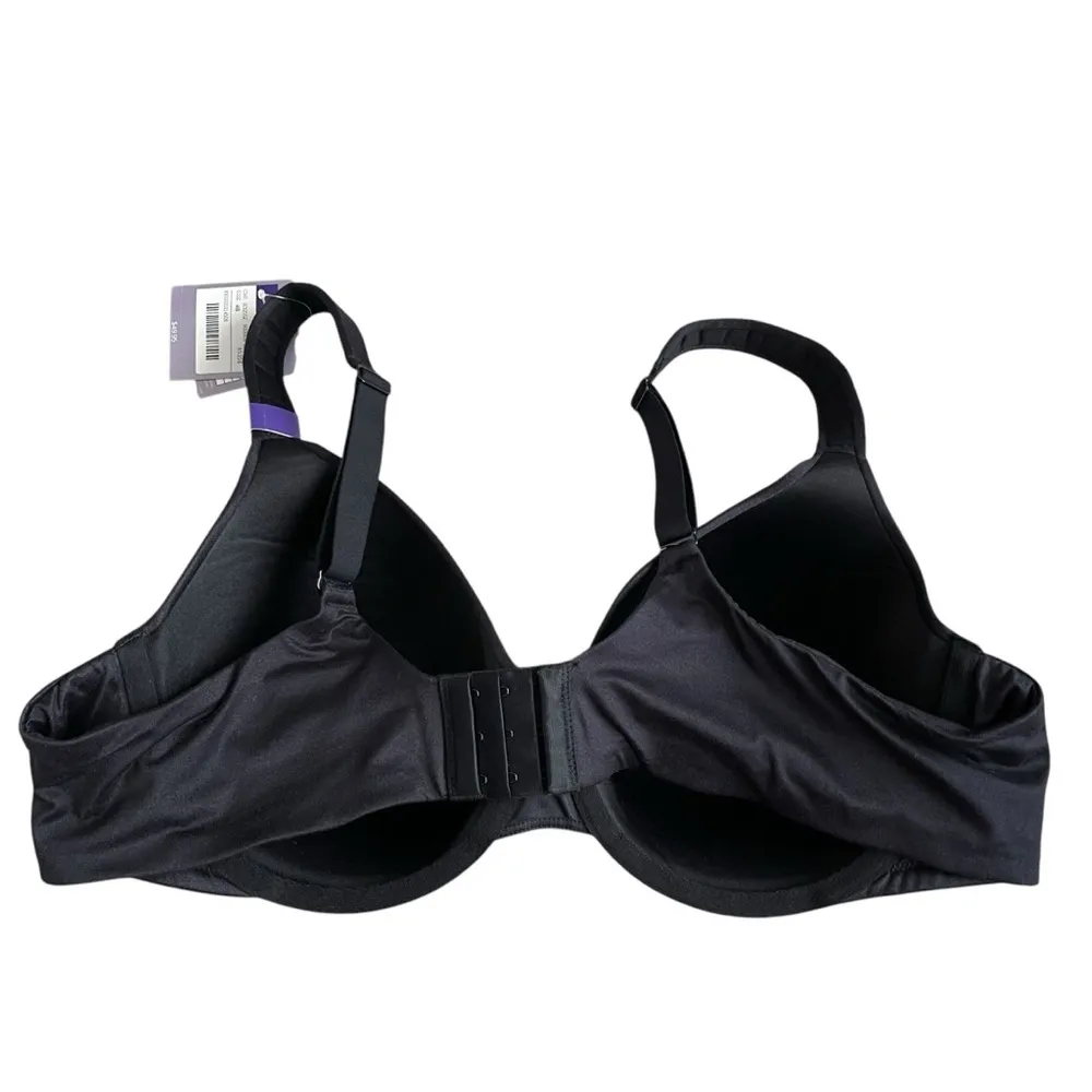 Catherines Intimates Full Coverage Smooth Underwire Bra Plus Size 46B Black - Image 4