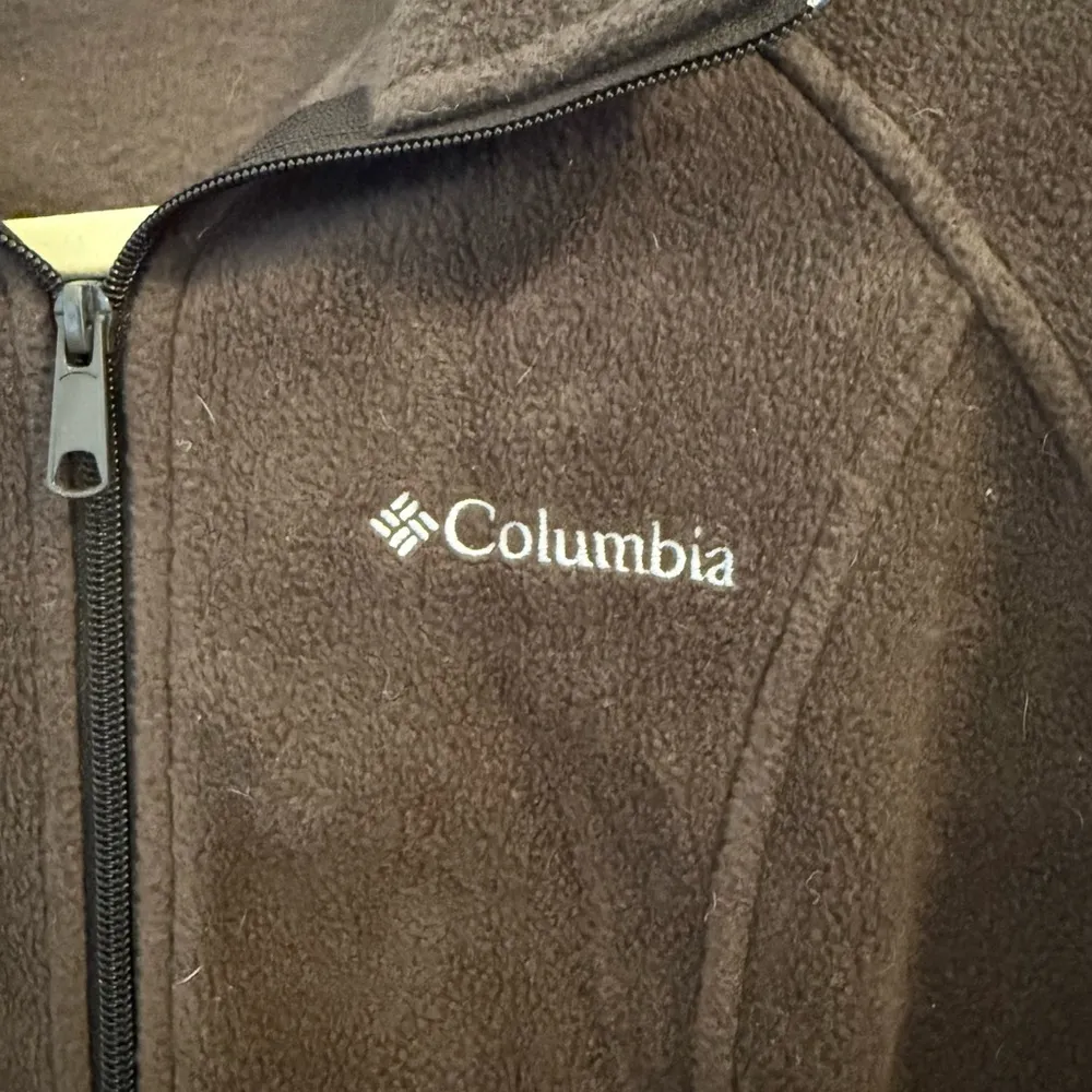 Columbia  Fleece Zip Up Jacket Brown Size Small - Image 4