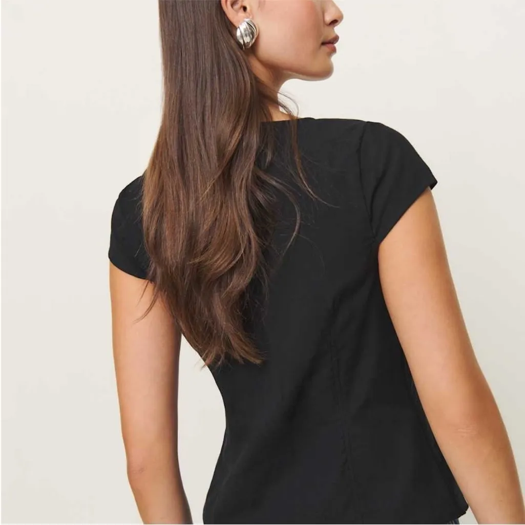 Reformation Caily Top Black 8 - Image 3