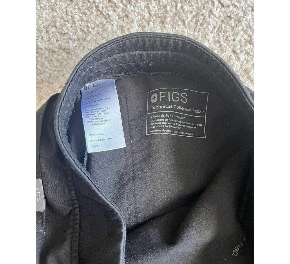 FIGS  Womens Zamora Jogger Scrub Pants Black Size XS Medical Nursing Technical - Image 5