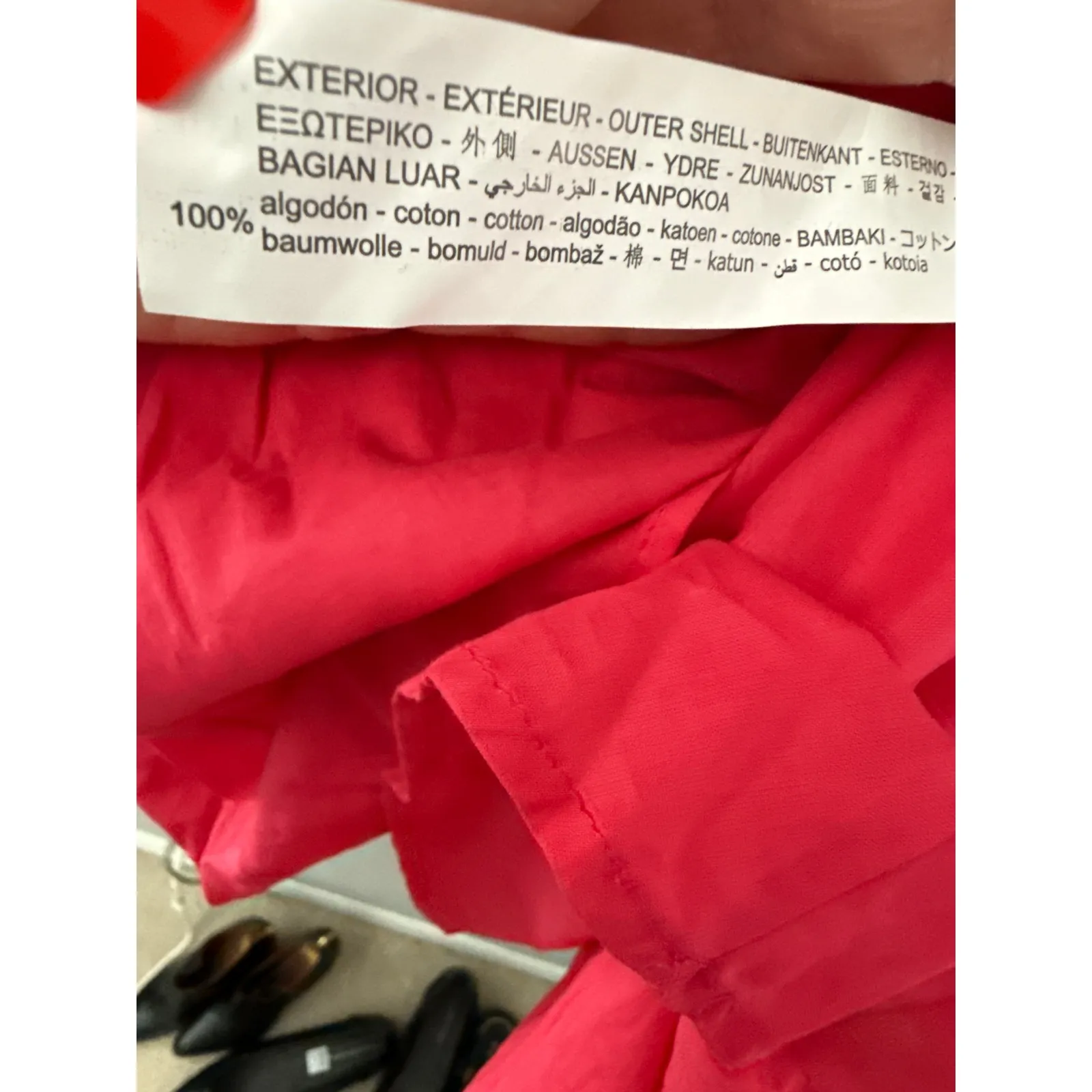 Zara Ruffled Babydoll Scrunched V-Neck Mini Dress Fuchsia Pink Size XS‎ - Image 11