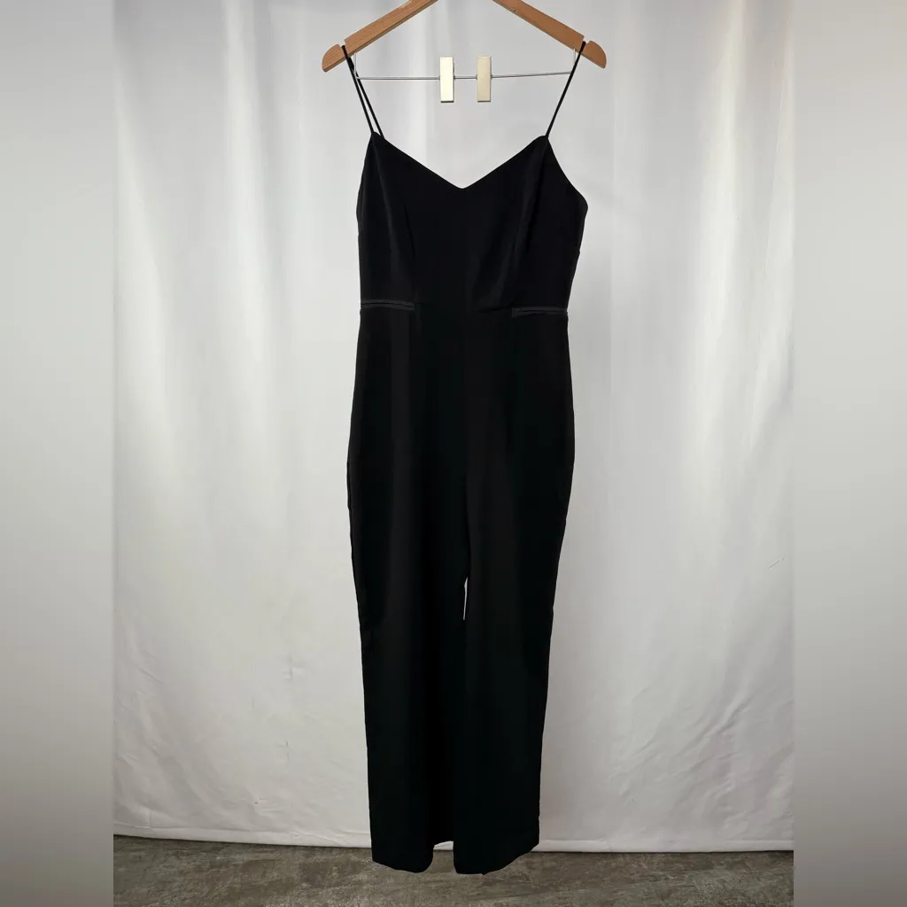 NWT Mave by Anthropologie Magdalena Jumpsuit‎ in Black Size 6 - Image 5