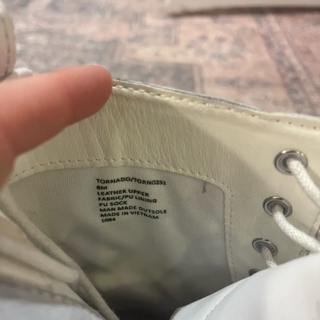 Elegant Cream Lace-Up Combat Boots - Image 8