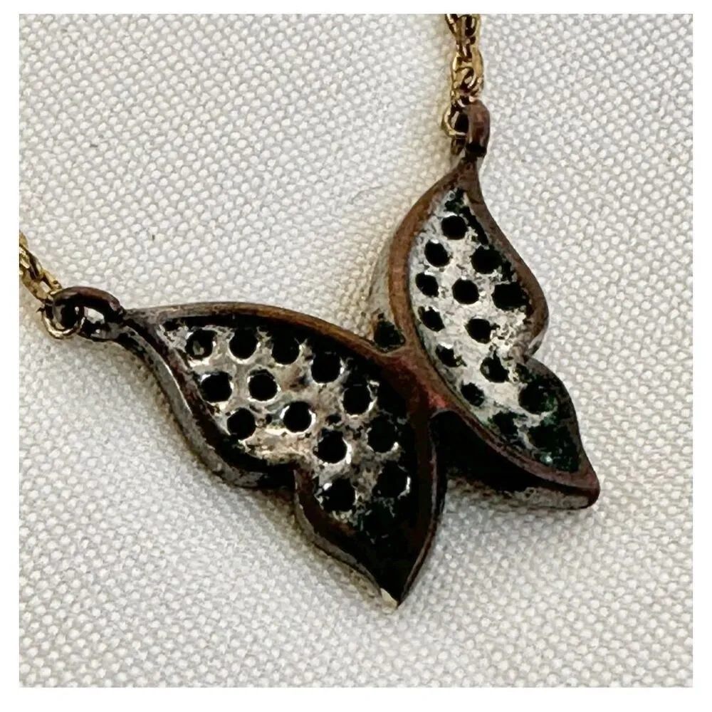 Rhinestone butterfly dainty pendant necklace - Image 5