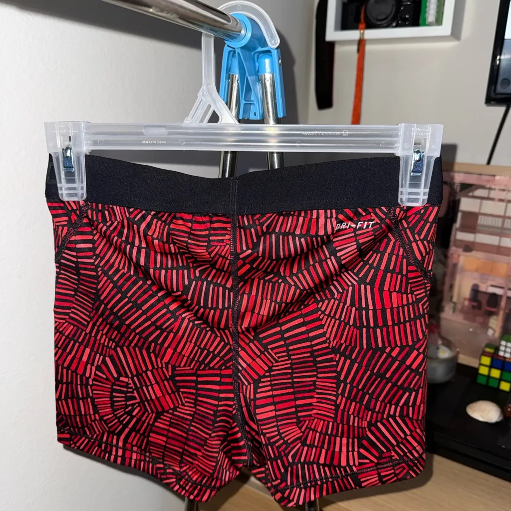 Nike  Pro Red and Black Athletic Shorts - Image 3