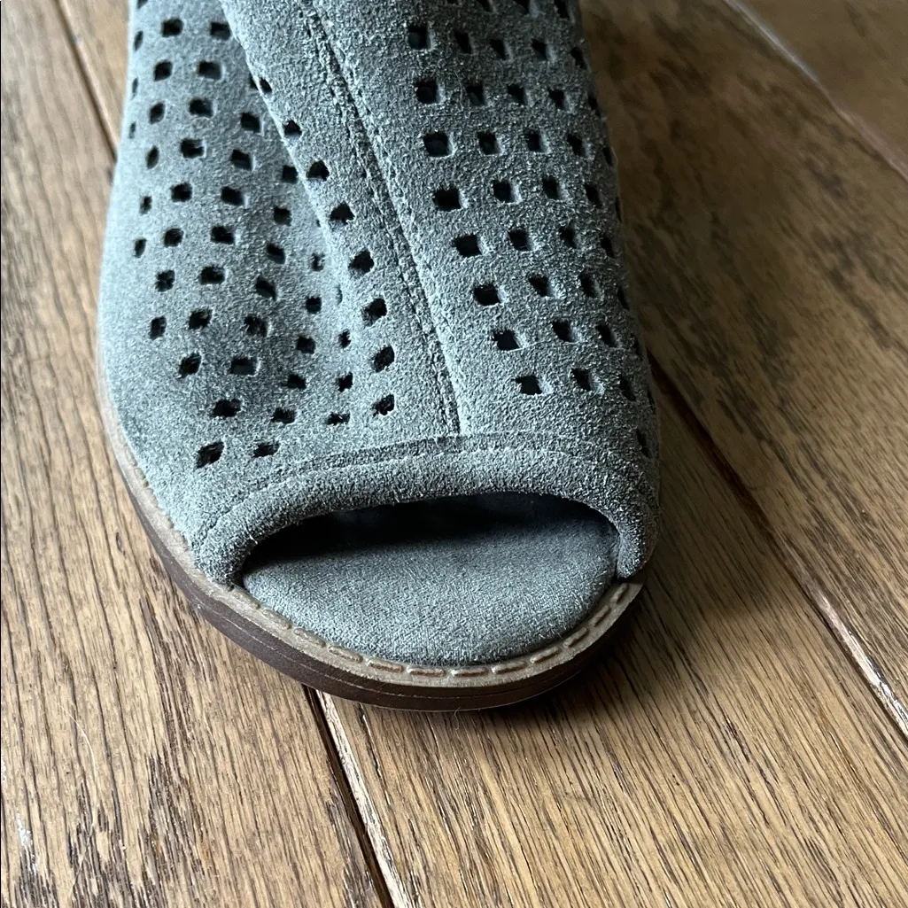 Dirty Laundry Charcoal Peep-Toe Heeled Boots - Image 6