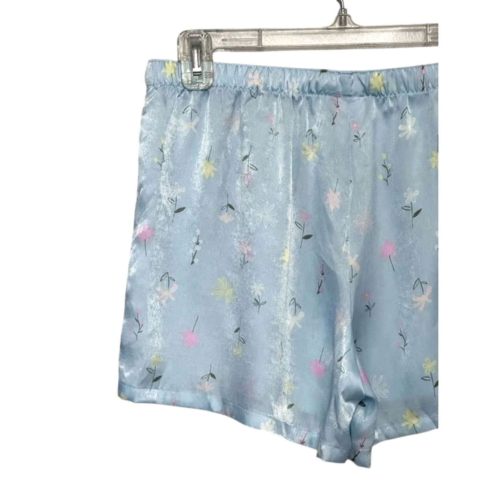 Abound Lounge Sleep Shorts Floral Print Elastic Waist Pull On Blue W Small NWOT - Image 5