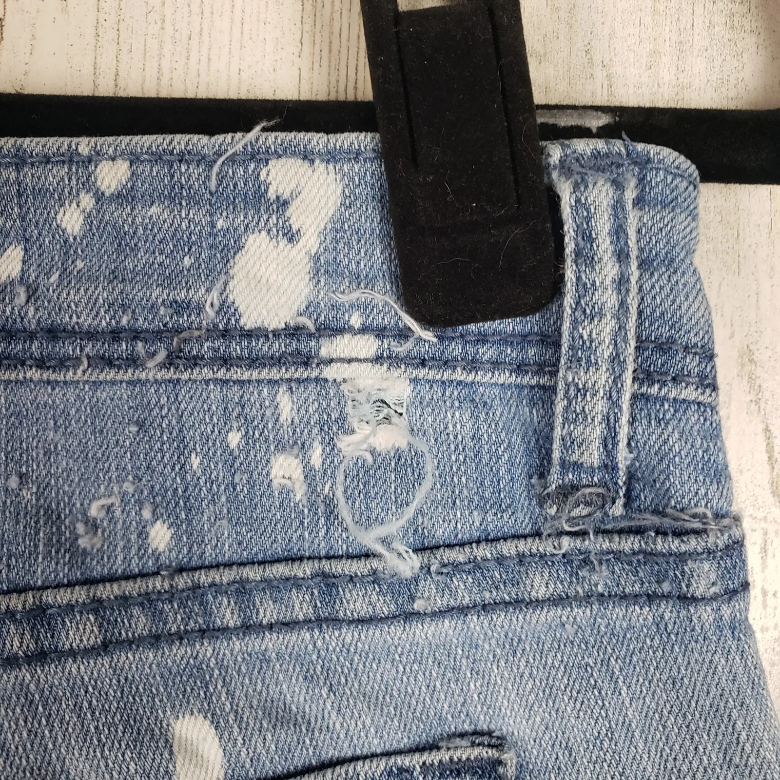 OP  Bleach Splatter Skinny Denim Jeans Size 9 - Image 6