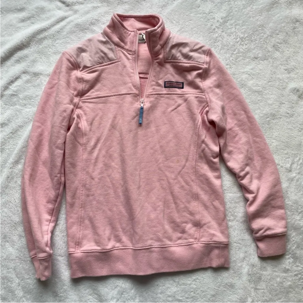 Vineyard Vines Light Pink Half-Zip Sweatshirt - Image 6