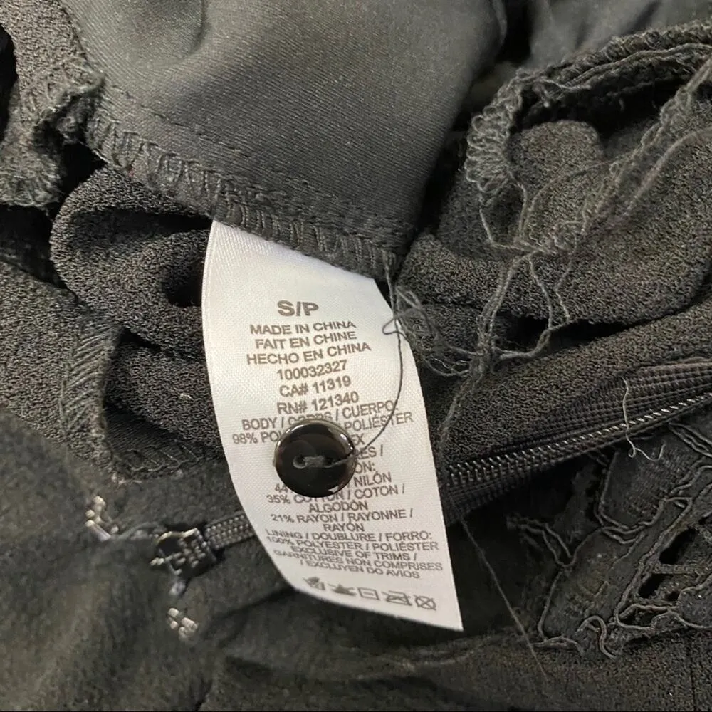 Dynamite Lace Top V-neck Jumpsuit Black S - Image 8