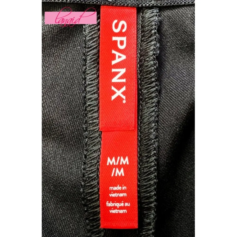 Spanx Polished Ankle Slim Pants Classic Black High-Rise Waist Shapewear Trousers - Image 7