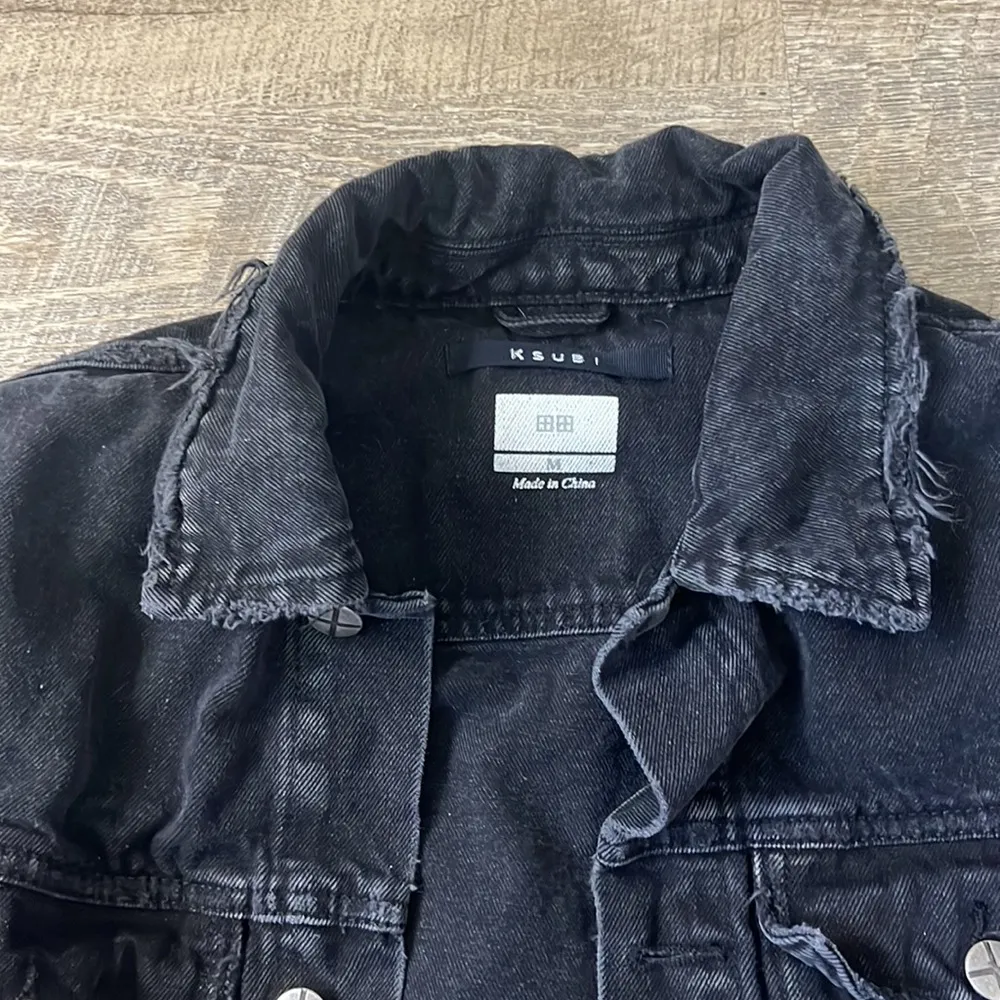 KSUBI Black Denim Jacket Size Medium - Image 4