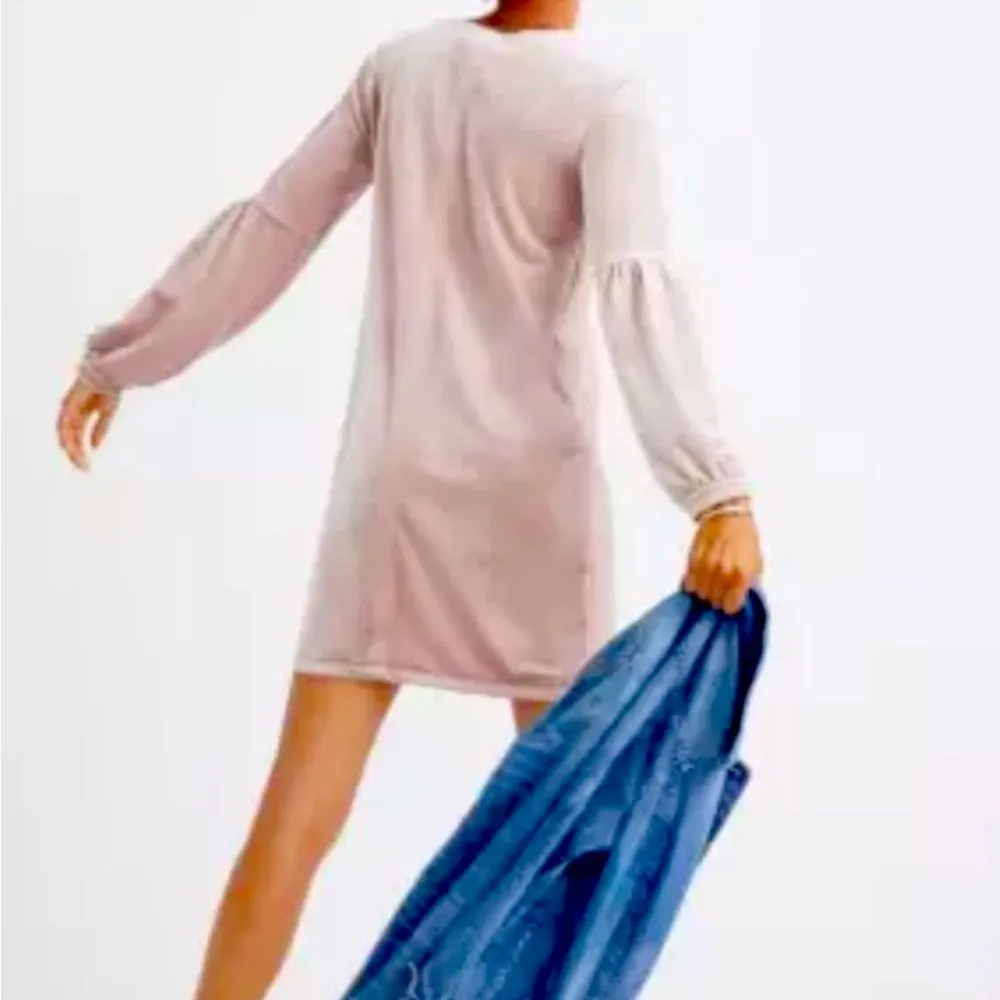 NEW Madewell Pink Velvet Balloon-Sleeved Dress size XS NWT - Image 3