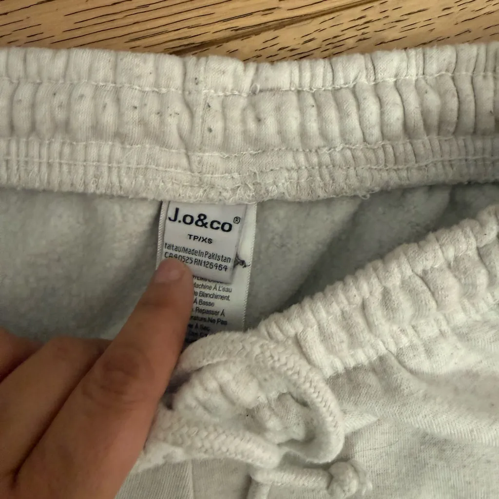 Bundle of 3 Woman’s Sweat Pants Cotton Gray & Cream Joggers XS - Image 6