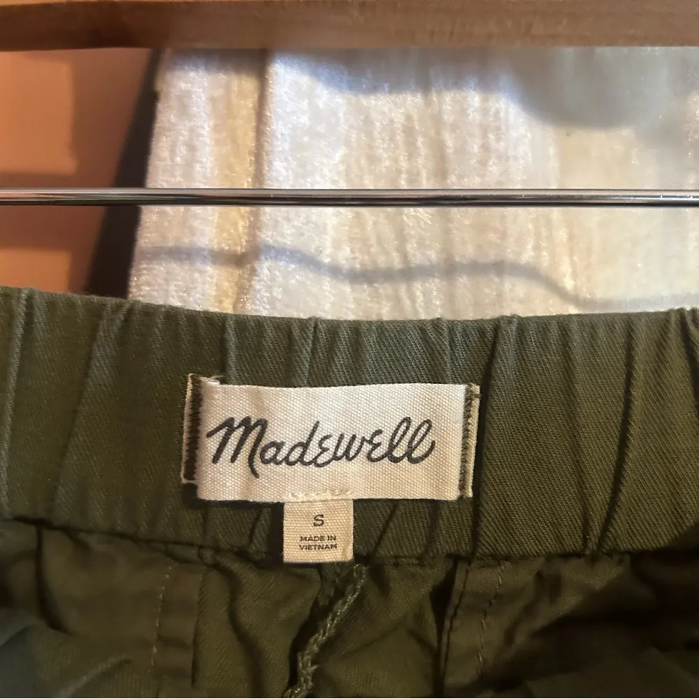 Madewell Pull-On Shorts Desert‎ Olive Green Cotton Blend NEW Size S - Image 3