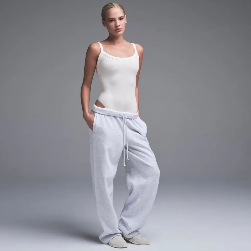 SKIMS Stretch Cotton Jersey Bodysuit in Marble Size Small - Image 6