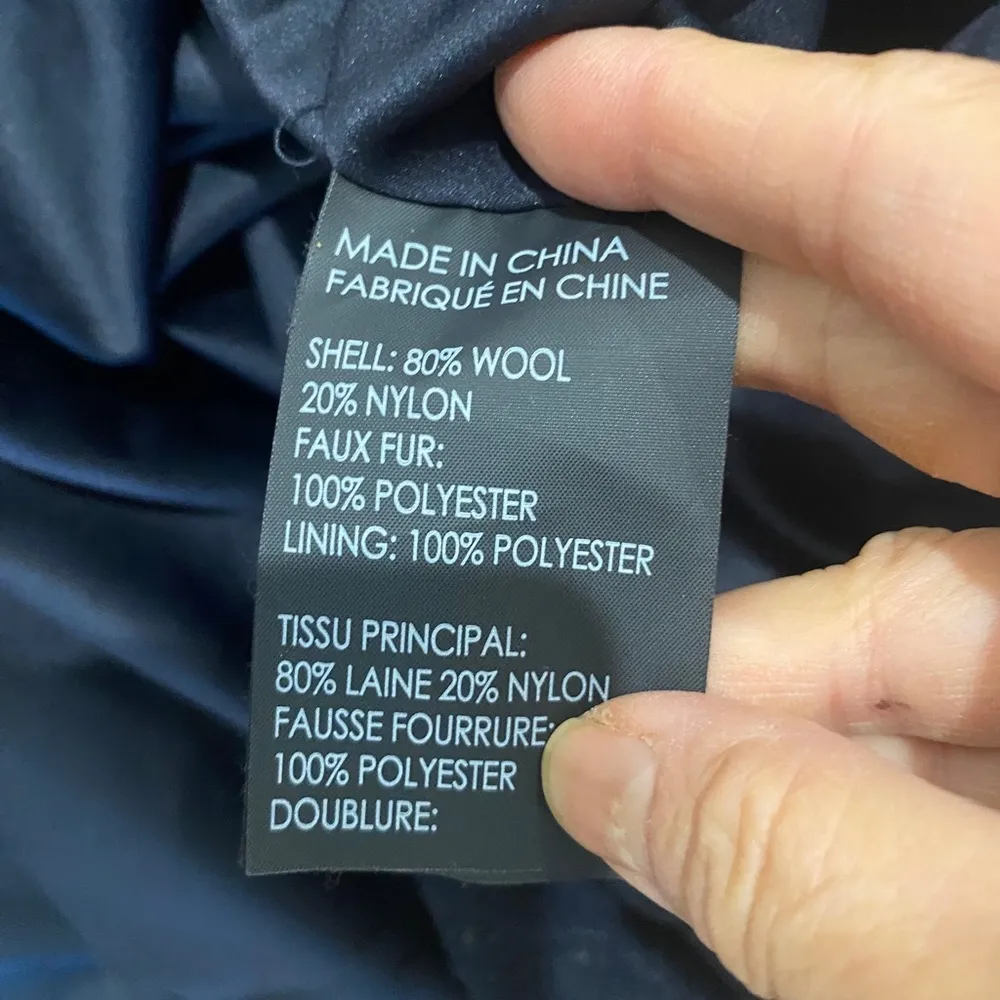 Club Monaco wool blend coat in dark Navy - Image 11