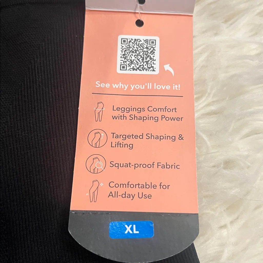 NWT Shapermint high waisted shaping compression tummy control leggings black XL - Image 9