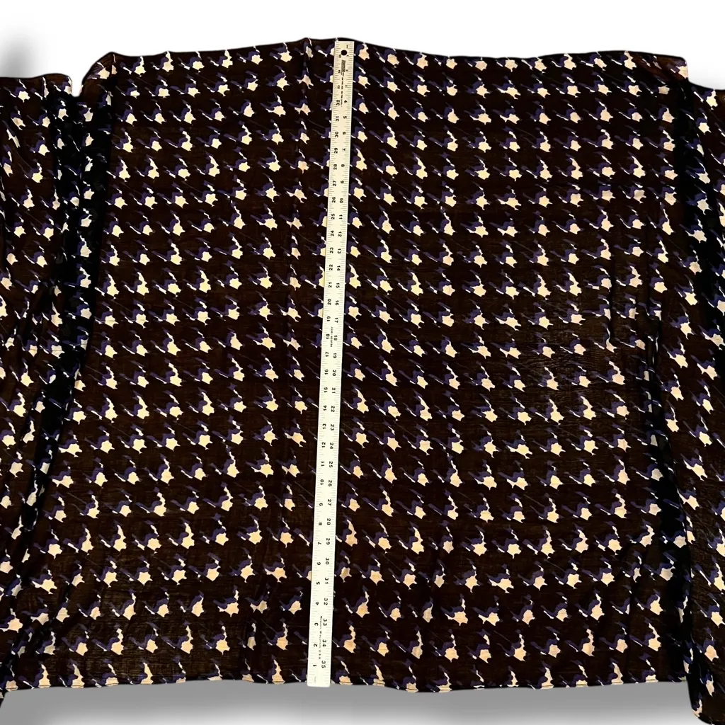 Tommy Hilfiger Semi Transparent Blue Black White Geometric Wrap Scarf 72x30 - Image 5