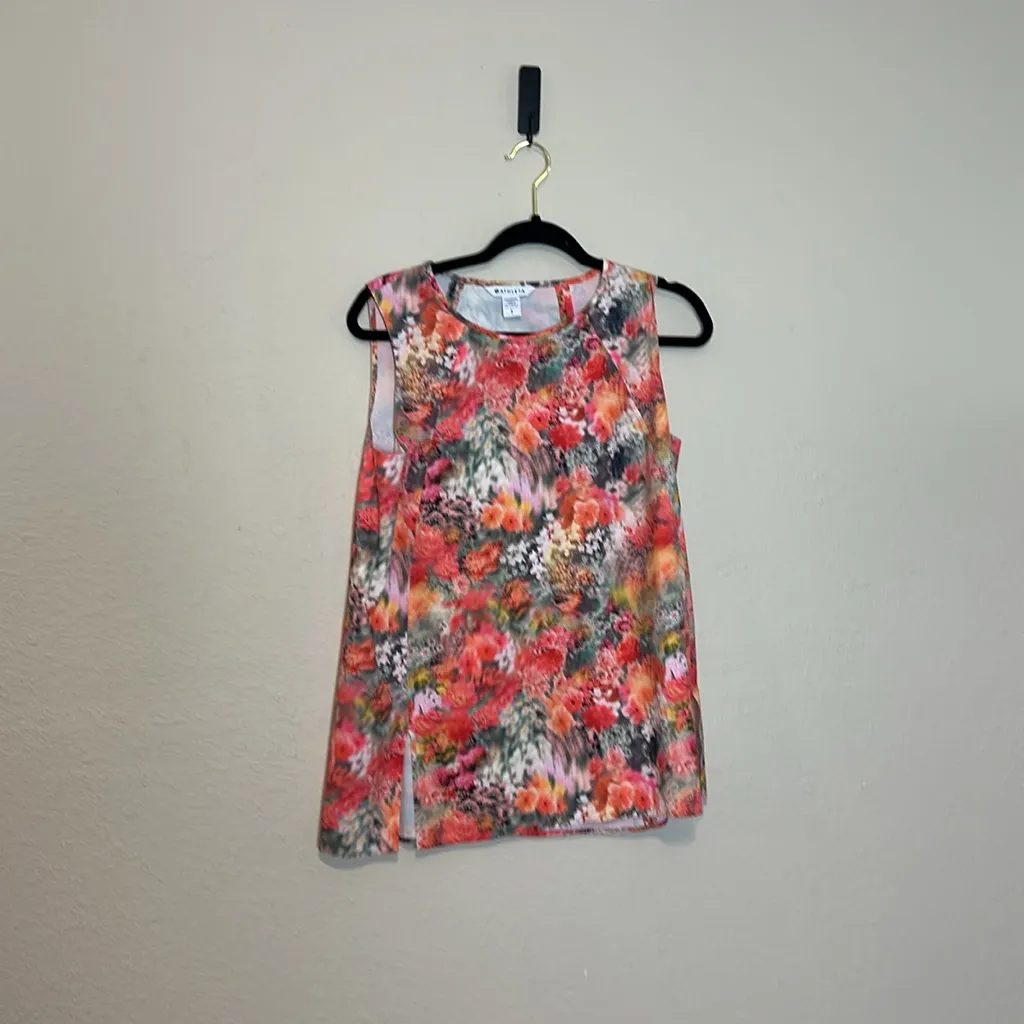 Athleta ‎ Zephyr Refined Tank Renewed Bloom Spring Pink Size Small - Image 3