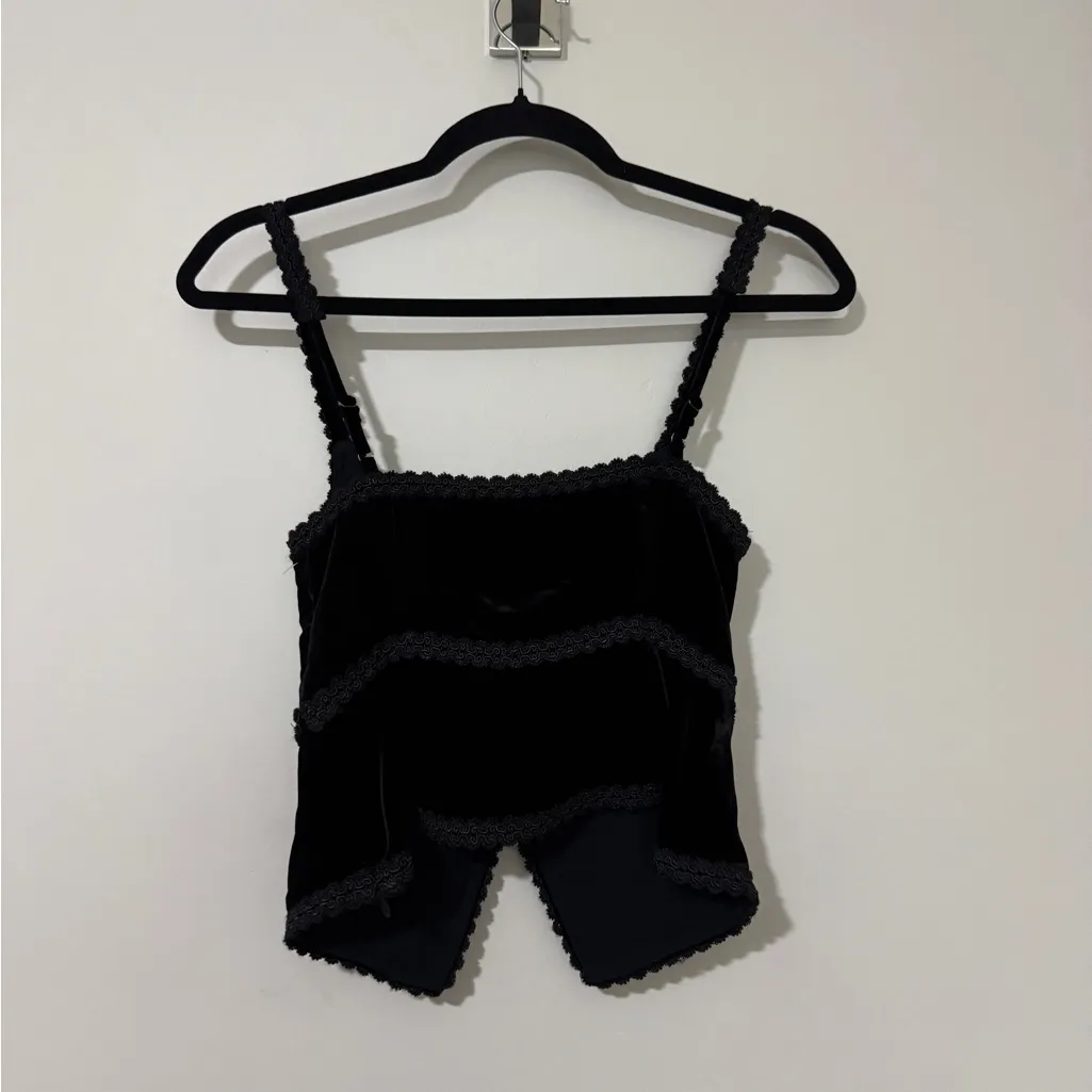 Reformation NWT  Minna Velvet Top Black Size 0 - Image 7