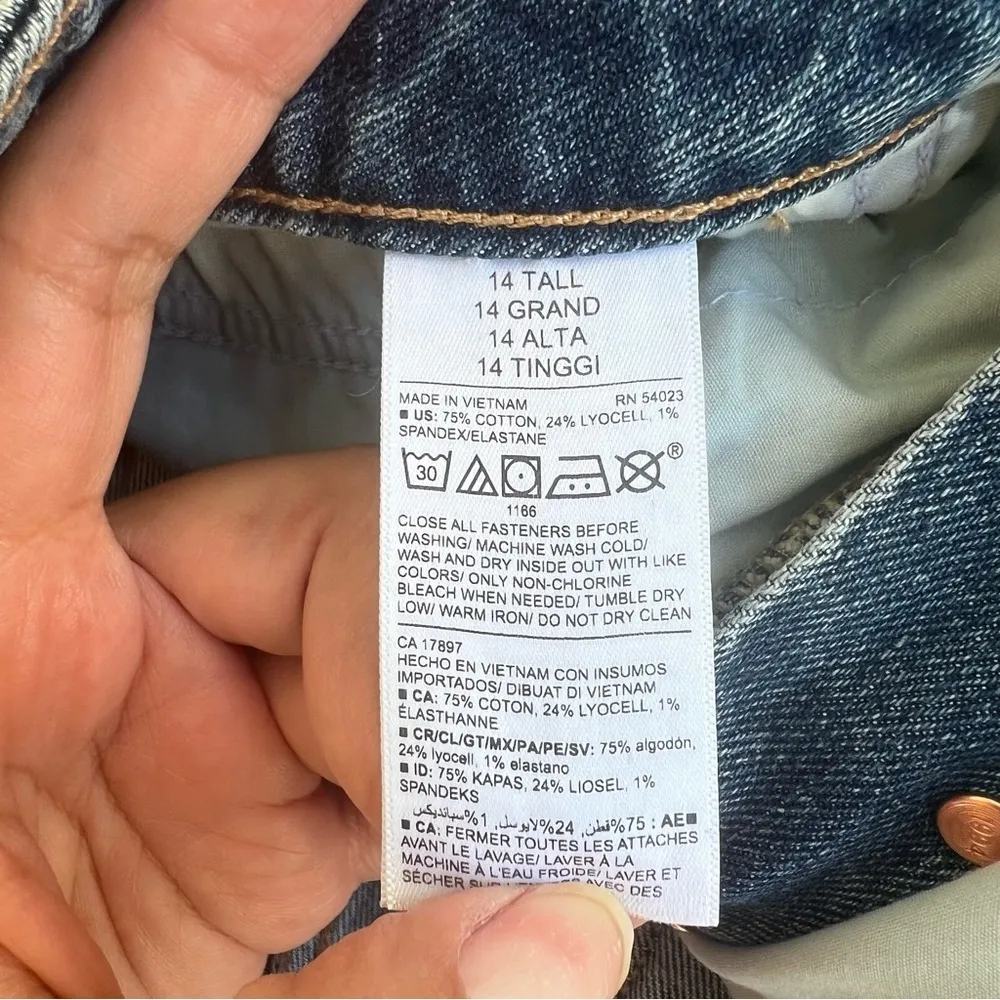 Extra High rise Kicker bootcut jeans Size 14 Tall NWT - Image 11