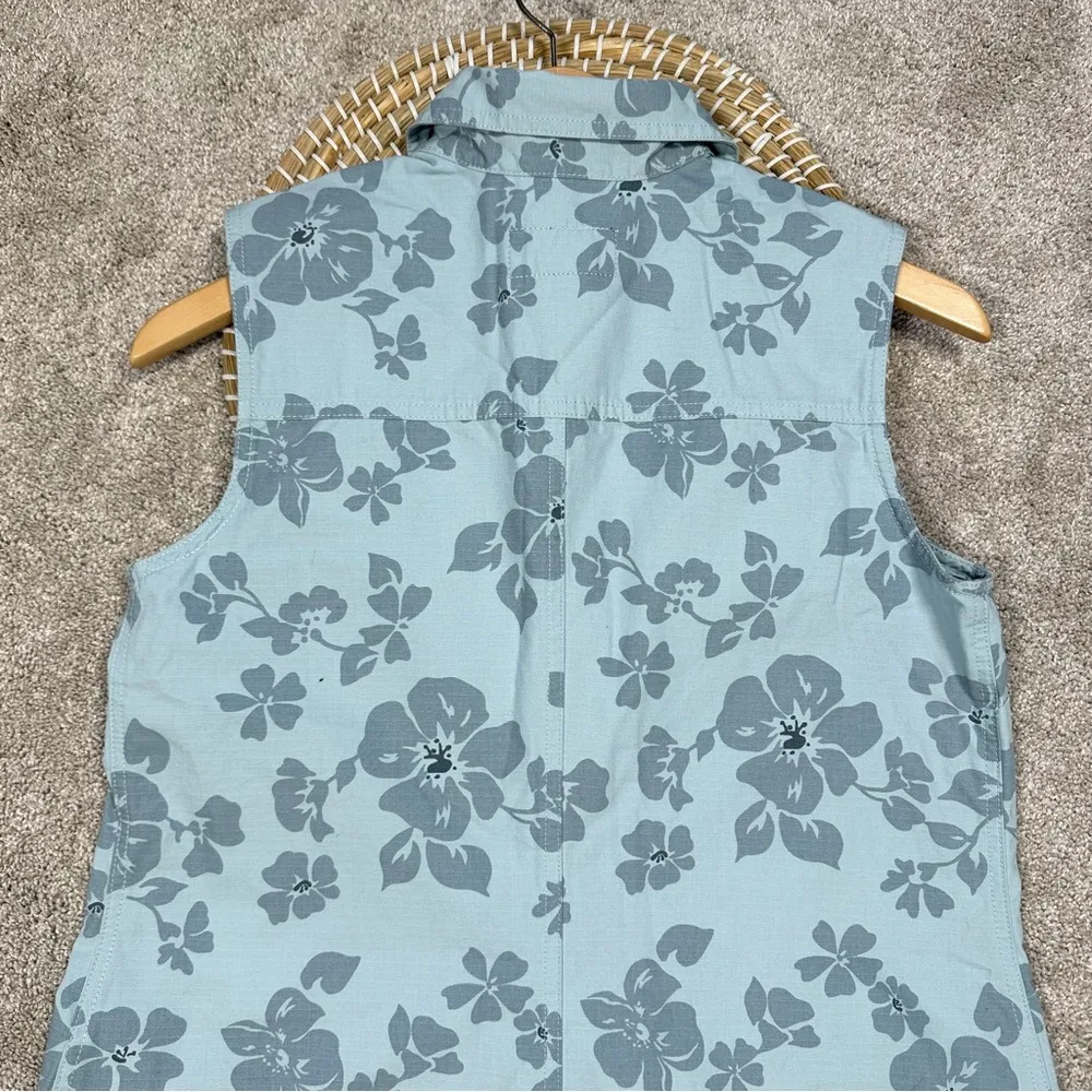 Eddie Bauer Women’s Sleeveless Snap Front Floral Utility Mini Cargo Dress 12 - Image 5