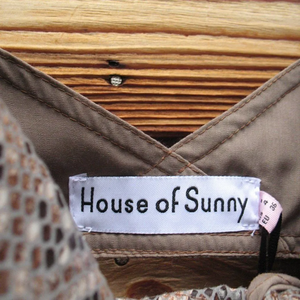 NWT House of Sunny Christina Crop Top Brown Size 4 - Image 8