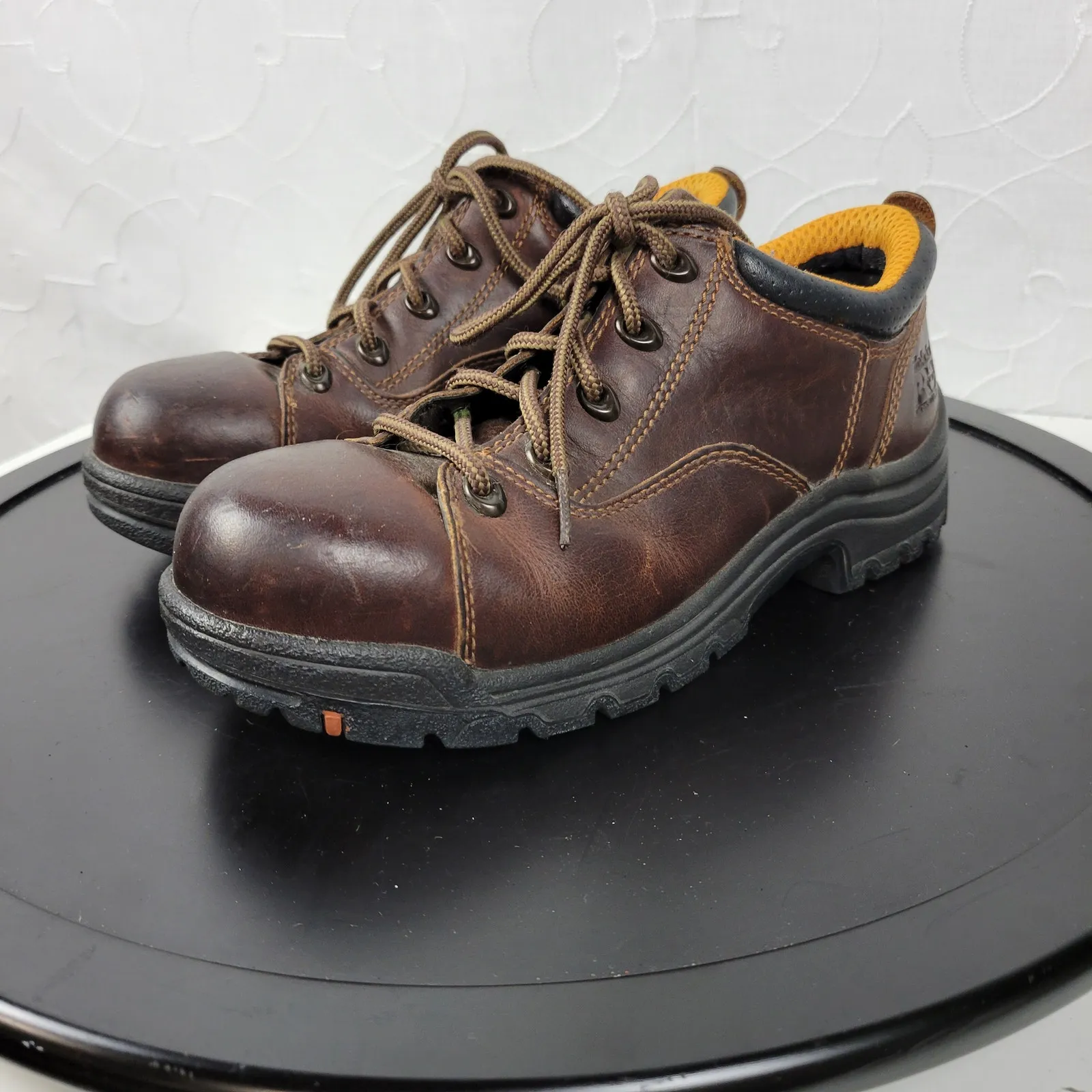 Timberland Pro Titan EH Womens Shoes Size 6 Brown Alloy Toe Leather Oxford 63189 - Image 3