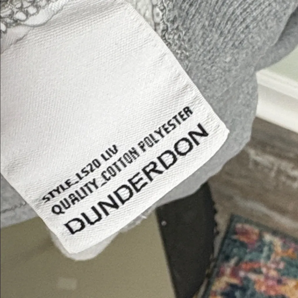 Dunderdon Knee Length Gray Fleece Coat Large - Image 12