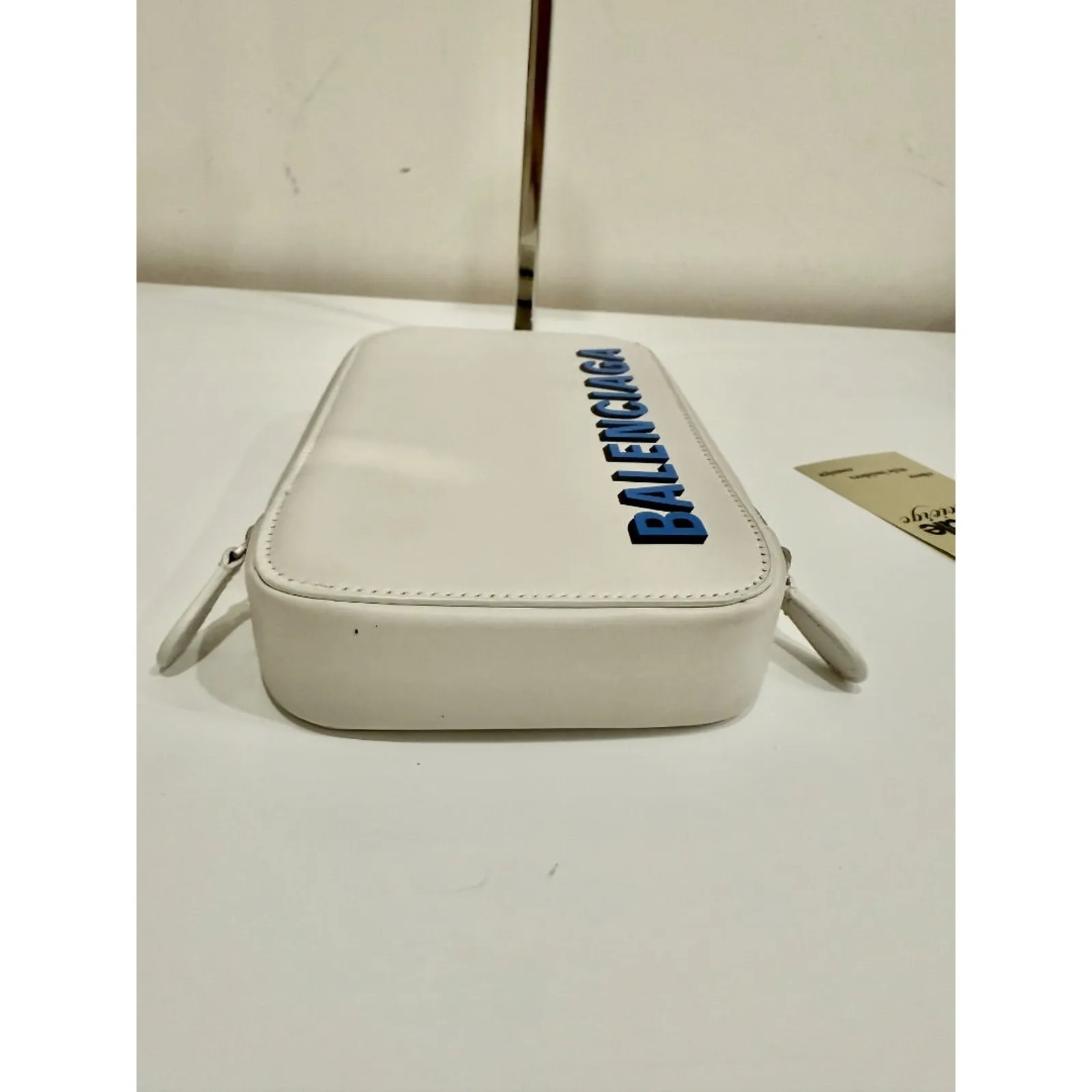 Balenciaga Leather Cash Phone & Card Holder Shoulder Bag White Women's Small - Image 9