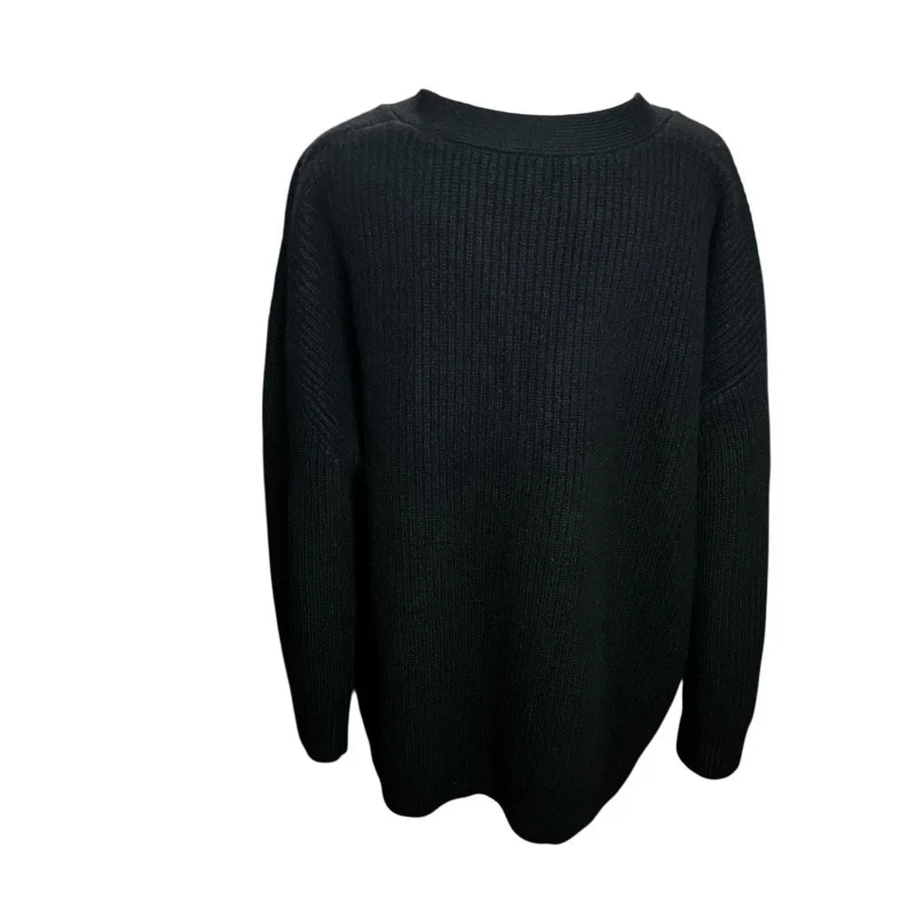 Jenni Kayne Cashmere Cocoon Cardigan Black Small Oversized Slouchy Luxe Sweater - Image 8