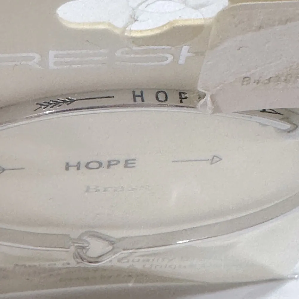 Fresh & Co “Hope” Silver Plated Brass Bangle Bracelet - Image 3