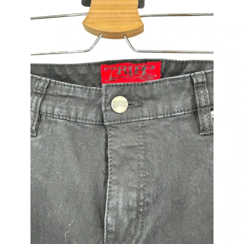 Tripp NYC Fishnet Jeans‎ Distressed Black Ripped Size 15 - Image 4