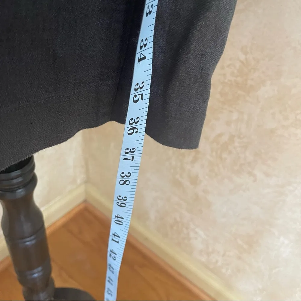 H&M LINEN-BLEND DRESS GREY FRONT BUTTONS SZ US XL - Image 6