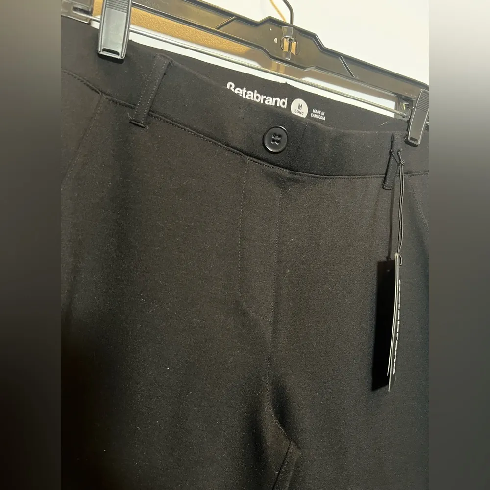 NWT Betabrand Black Yoga Dress Pants - Size Medium Tall - Image 2