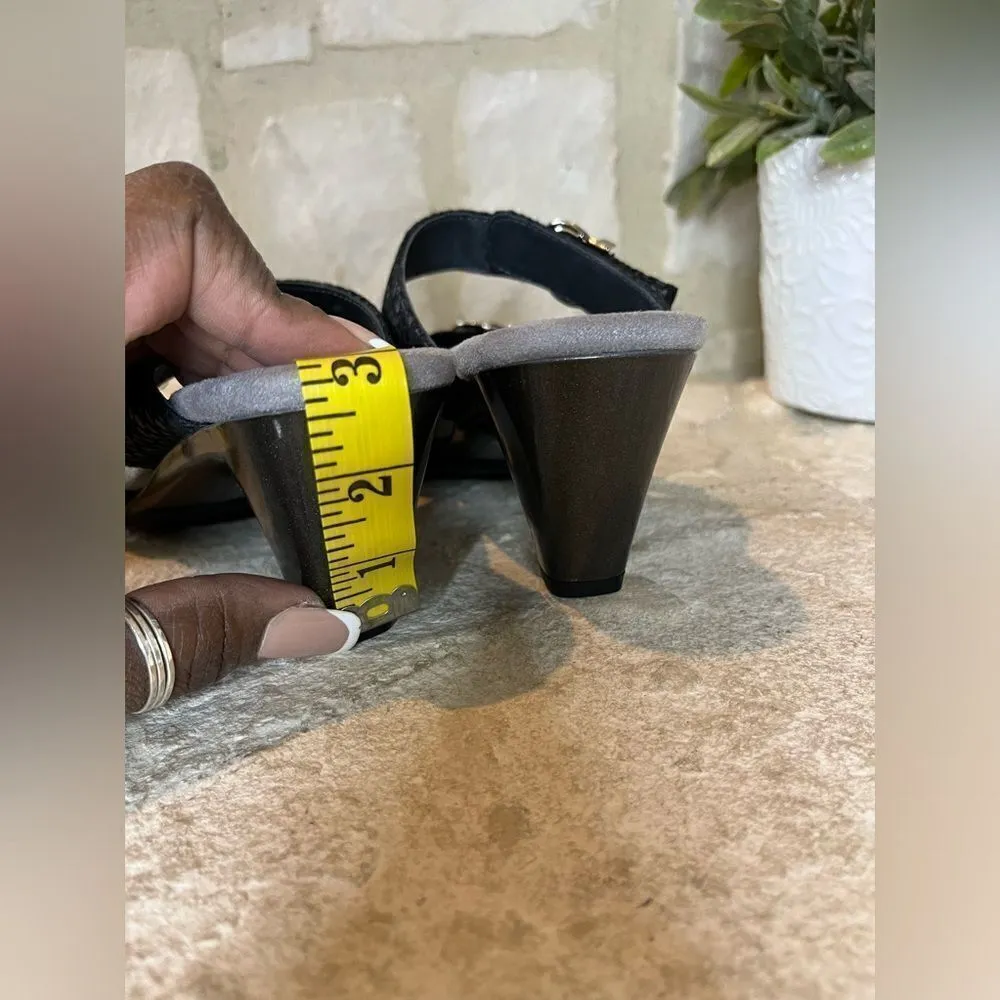 Helle Comfort Emely black heeled sandals sz 38 Black - Image 6