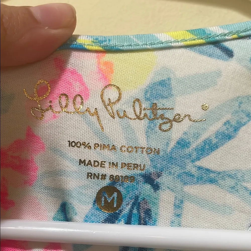 Womens Lilly Pulitzer Melle Tippy Top Pima Tank Palm Fun Core Cruise Dress - Image 3