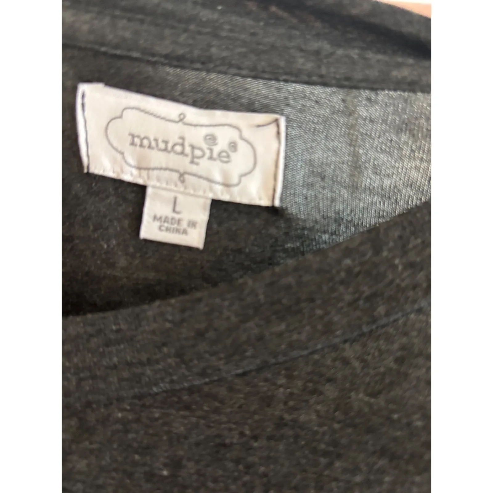 Mud Pie Charcoal Gray Tiered T-Shirt Dress Size Large, Excellent
Used Condition - Image 3