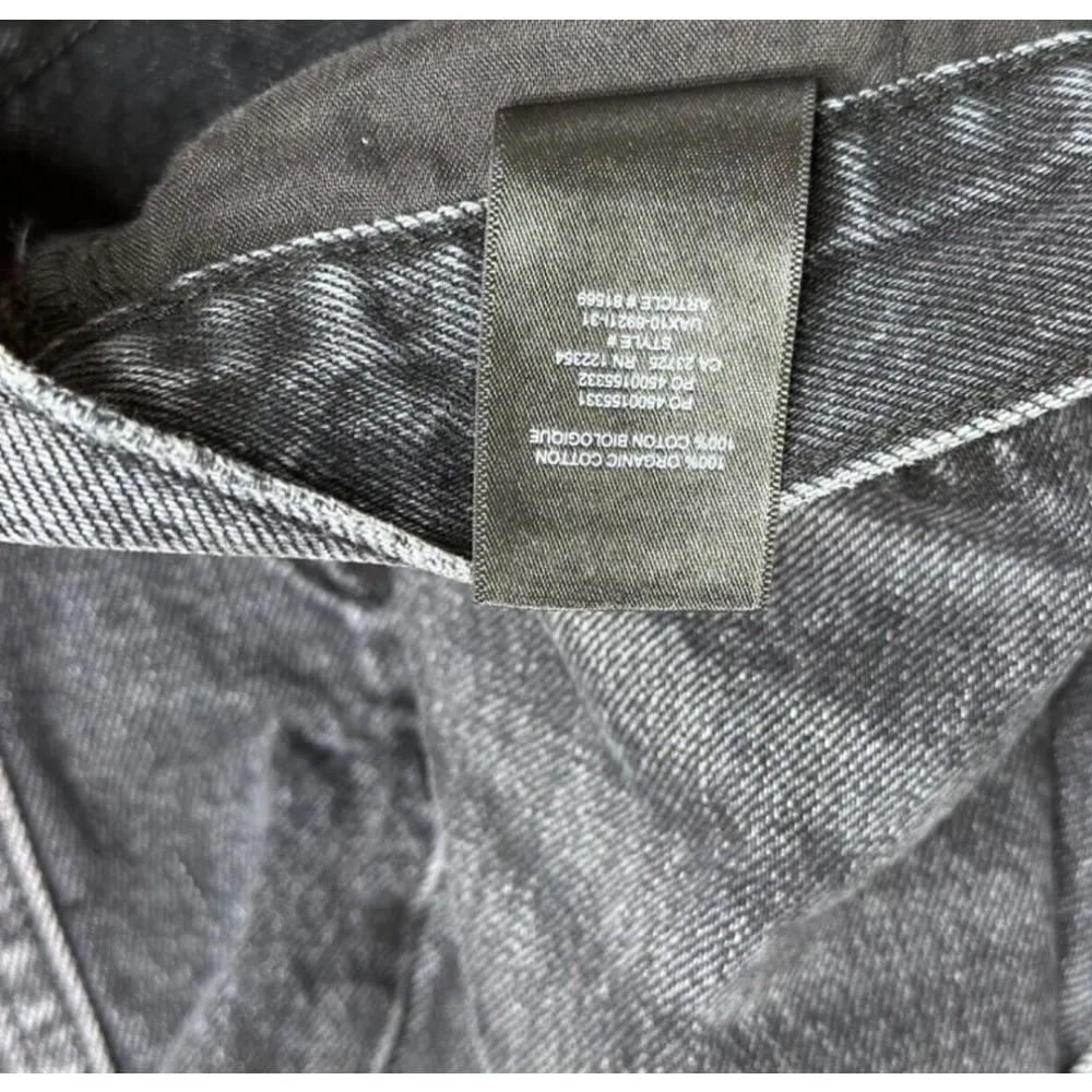 Denim Forum Aritzia black The Yoko Mid‎ thigh short size 28 raw hem high rise - Image 11