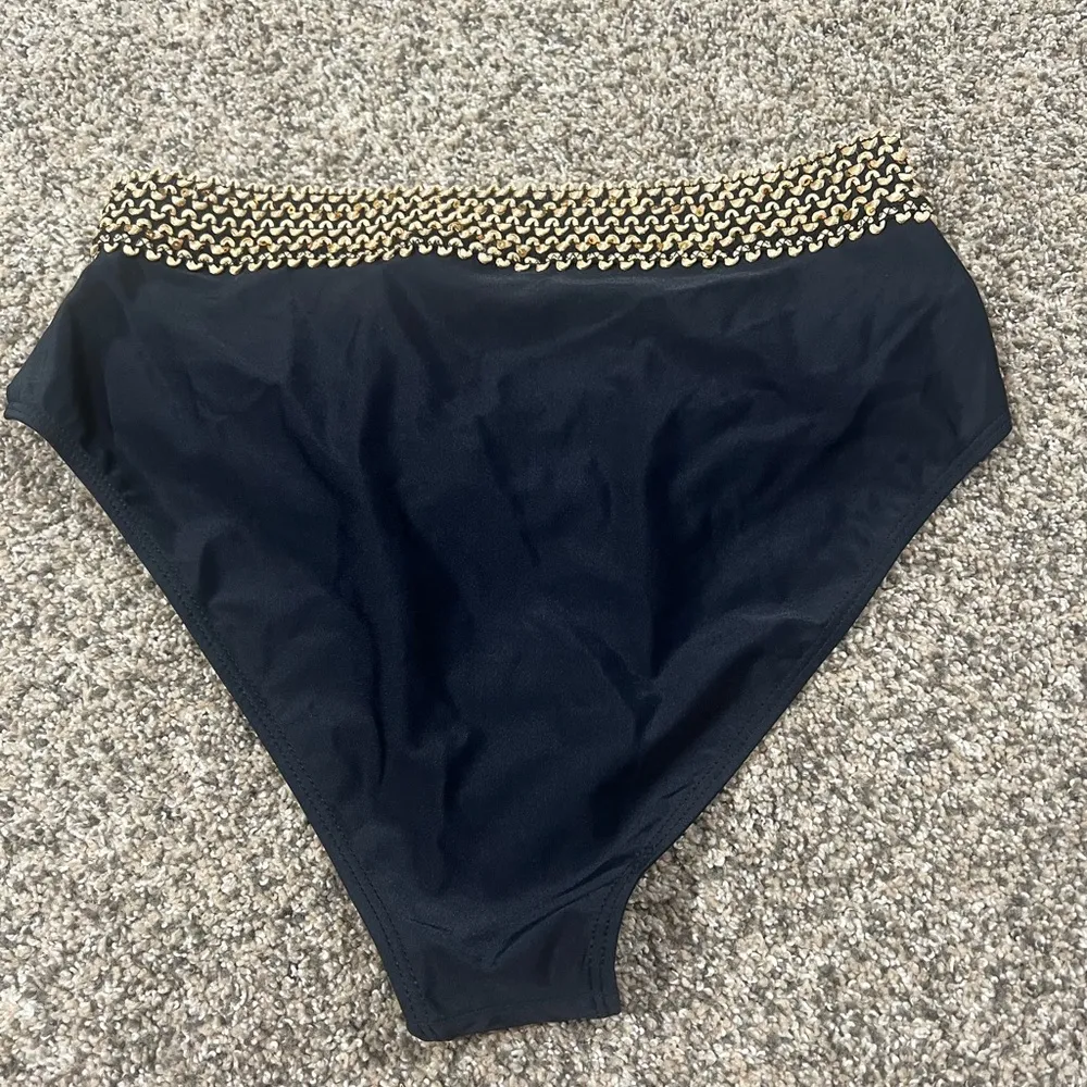 Shein black and gold contrast 2 piece size large - Image 7